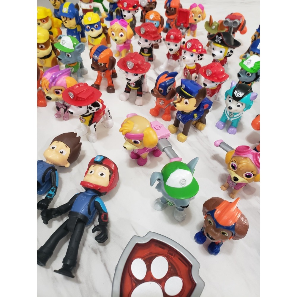 Lot 50 Paw Patrol Figures Rider Chase Marshall Skye Everest Zuma Mixed #3 - Picture 3 of 14